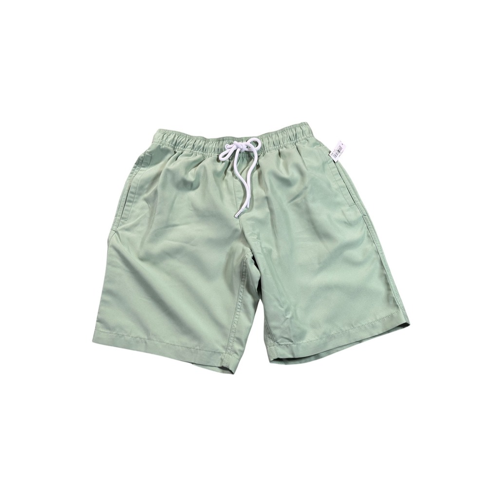 Amazon Essentials Mens Sage Green 9 Inch Quick Dry Swim Trunks Small NWT